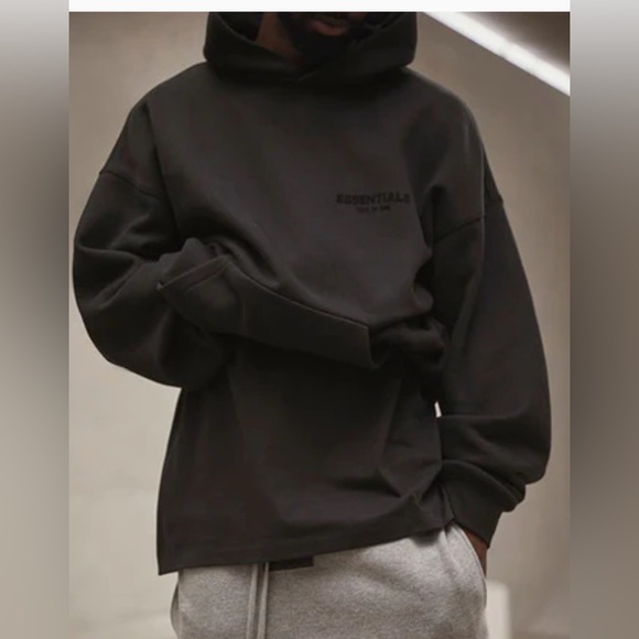 Essentials Fear of God Stretch Limo Hoodie, Black, Large - Picture 3 of 5